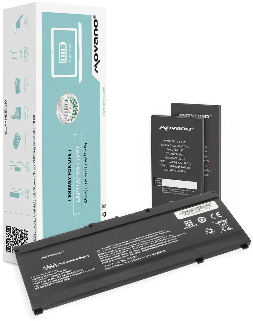 Acumulator Laptop Movano pentru HP Omen 15-DC, 3500mAh