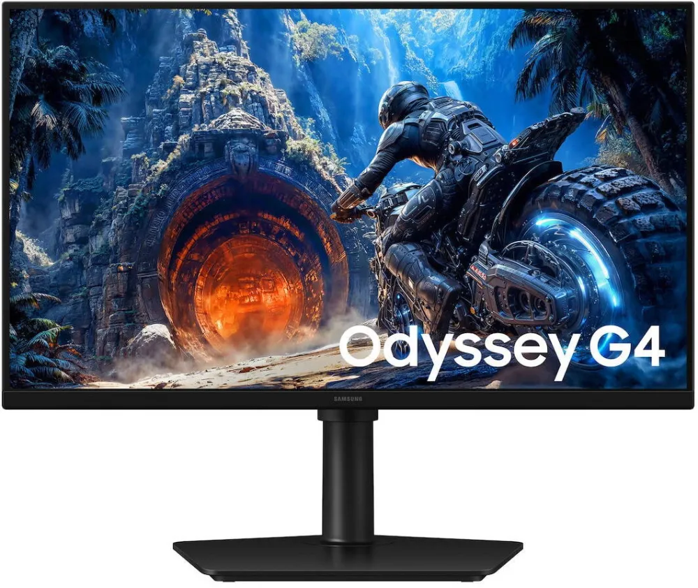 Monitor Samsung Gaming Odyssey G4 G40H, 25", FHD (1920x1080), IPS, 300Hz (DP)/240Hz (HDMI), 1ms GtG, HDR10, G-Sync Compatible, FreeSync Premium, Black Equalizer, Auto Source Switch+, Virtual AIM Point, Flicker Free, DP, HDMI, Pivot, VESA 100x100mm, Negru