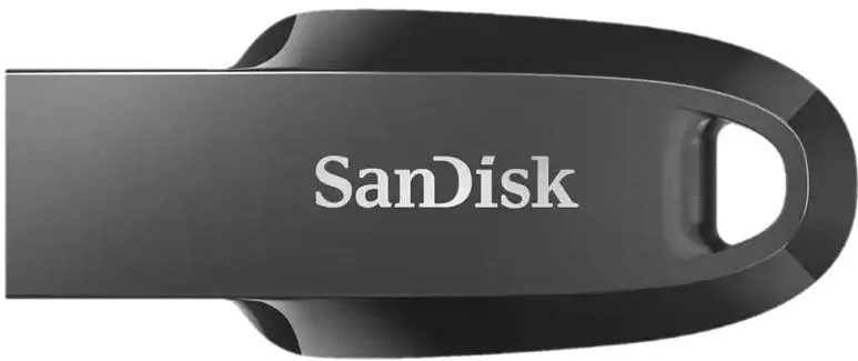 Memorie USB SanDisk Ultra Curve, 128GB, viteza pana la 100MB/s, Negru, USB 3.2