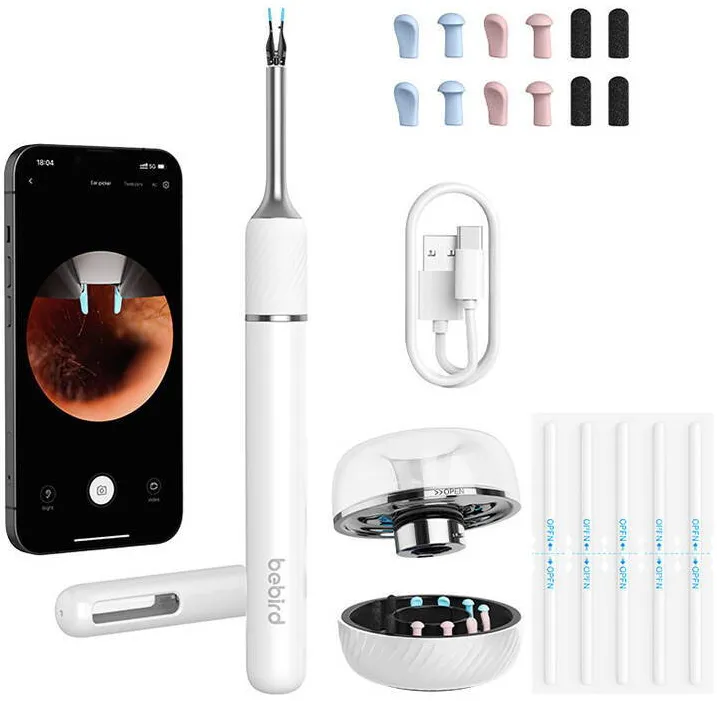 Bebird Otoscop cu camera pentru curatarea urechii Bebird Note 5 pro (alb)