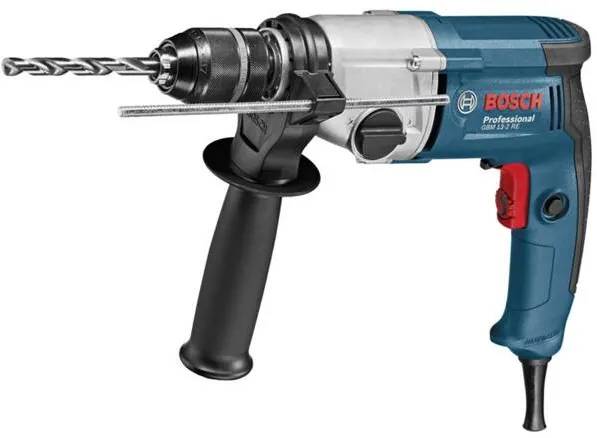 BOSCH GBM 13-2 RE - Masina de gaurit fara percutie, 750 W, mandrina rapida, 13 mm, protectie suprasarcina, carcasa angrenaj aluminiu, turatie reglabila, mandrina rapida inclusa