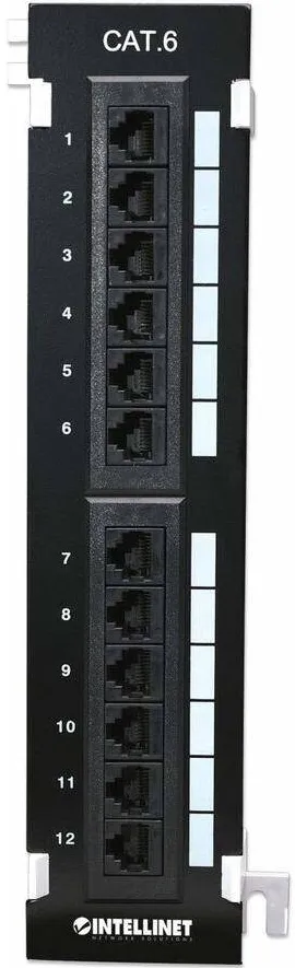 Patchpanel Intellinet 12-Port Cat6 UTP montaj pe perete sw