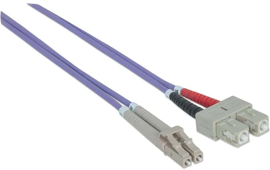 Cablu Fibra Optica Intellinet LWL LC/SC 5m Multimode OM4 lila