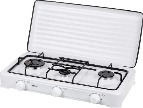 Plita MPM KN-03/1K White Countertop 60 cm 3 zone Gaz
