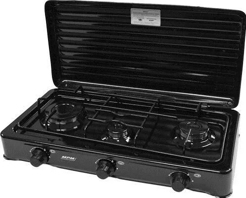 Plita MPM SMILE-KN-03/1KB Black Countertop 60 cm Gaz 3 Zone