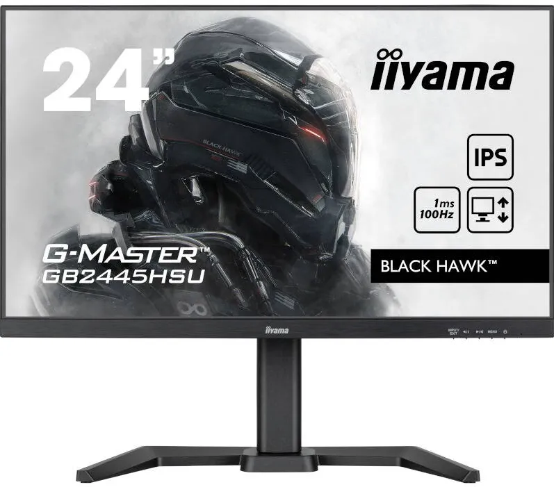 Monitor IIyama Gaming Black Hawk G-MASTER GB2445HSU-B1 24 inch FHD IPS 1 ms 100 Hz FreeSync