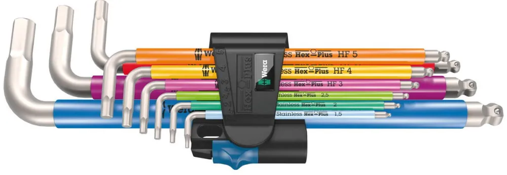 Imbusuri WERA 3950/9 Hex-Plus multicolor HF inoxidabil 1