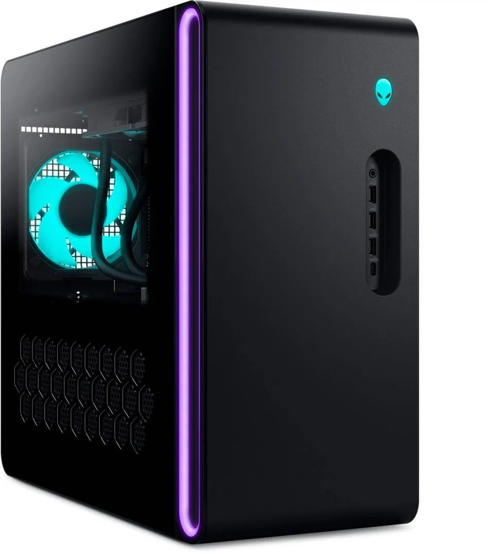 Sistem desktop Alienware Gaming Aurora, Procesor Intel Core Ultra 9 285K 3.7GHz Arrow Lake, 64GB RAM, 4TB SSD, GeForce RTX 5080 16GB, Windows 11 Pro