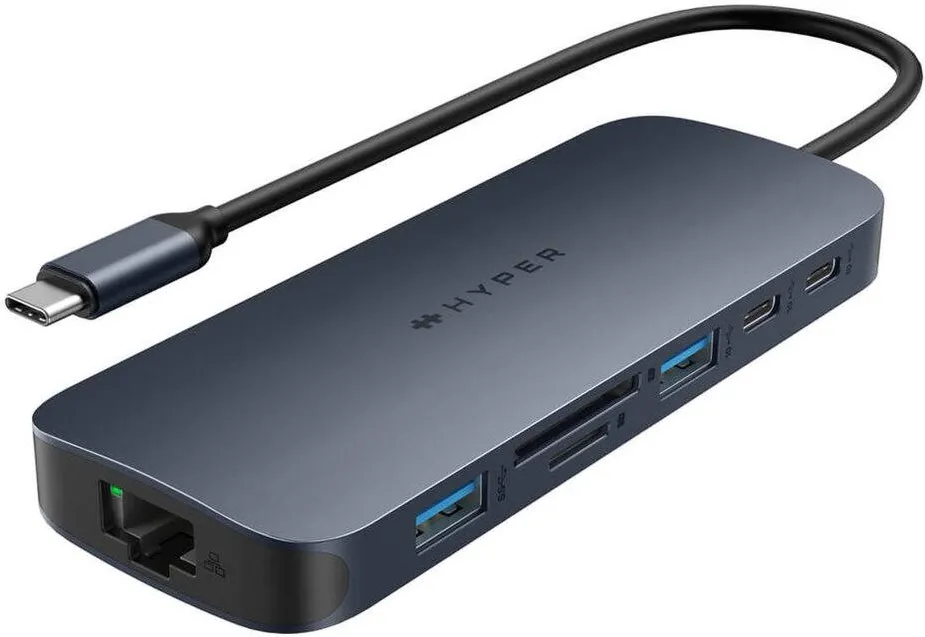 Docking Station Hyper Hyper HyperDrive EcoSmart Gen.2 Dual HDMI USB-C 11-in-1 Hub w 140 W PD3.1 Pass-Thru - For MST enabled devices