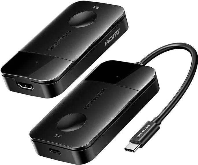 Adaptor Vention Wireless Transmitter and Receiver  USB-C to HDMI 0.15 (Black)