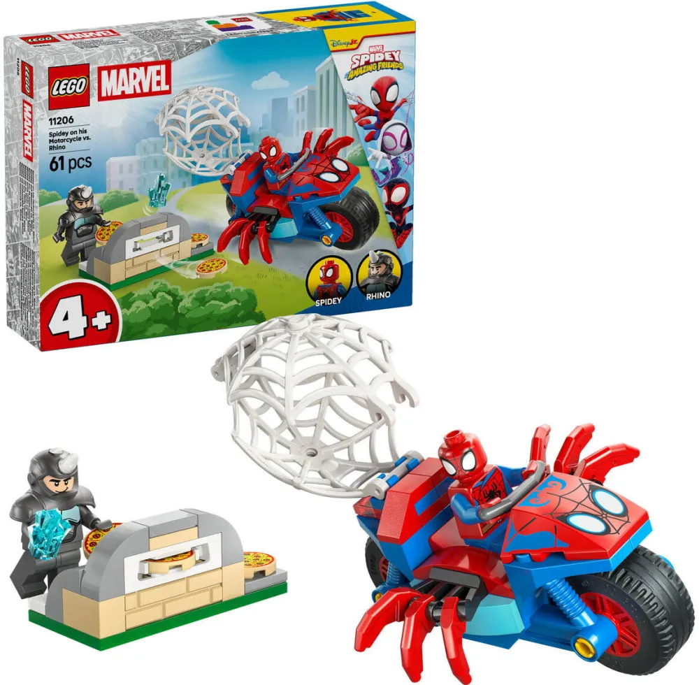 LEGO MARVEL 11206 Spidey on his Motorcycle vs. Rhino