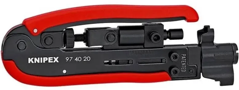 KNIPEX Unealta de comprimare Knipex, pentru conectori F, BNC, RCA, 175x57x25mm, greutate 430g