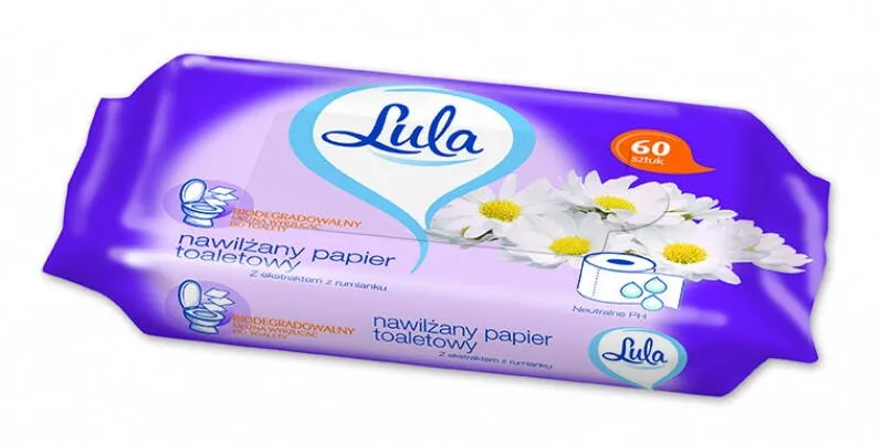 FIXI Hartie igienica umeda pentru toaleta, 60 buc/pachet, Lula - miros de musetel