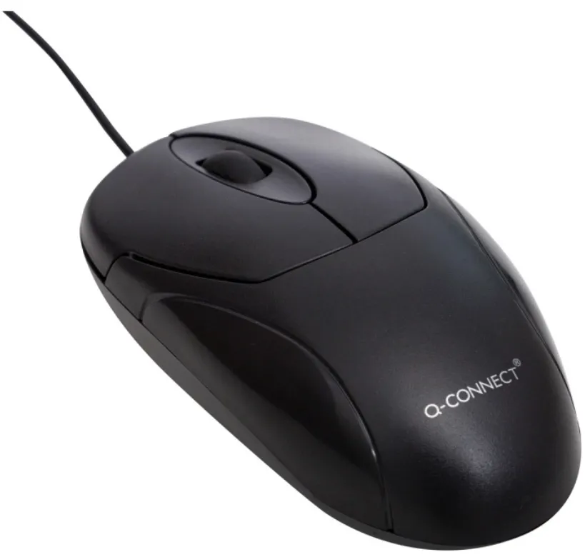 Mouse Q-CONNECT cu fir Q-Connect - negru