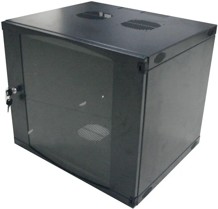 Cabinet metalic de perete Logilink W12F64B 12U 19 inch usa sticla negru