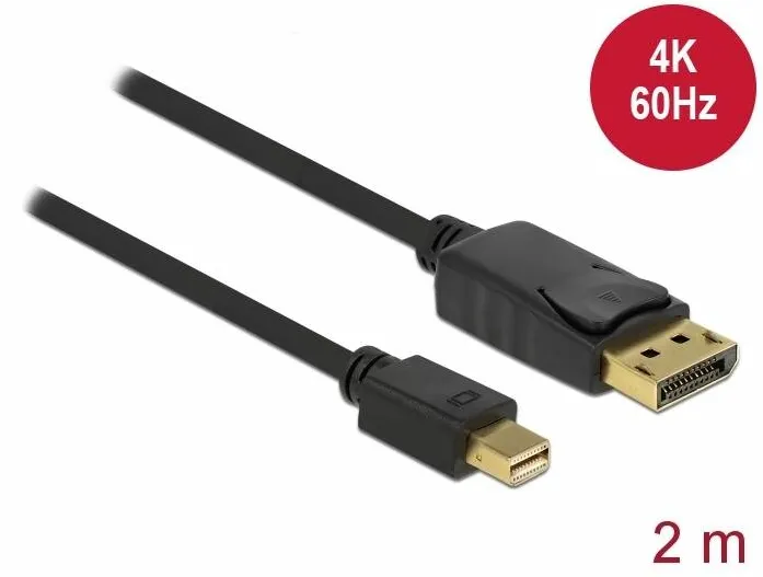 Adaptor DELOCK 82438, Mini DisplayPort 1.2 tata > DisplayPort tata 4K 60 Hz 2,0 m