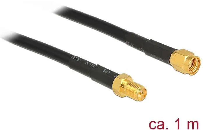 DELOCK 89423, CFD200 - antenna extension cable - 1 m - black