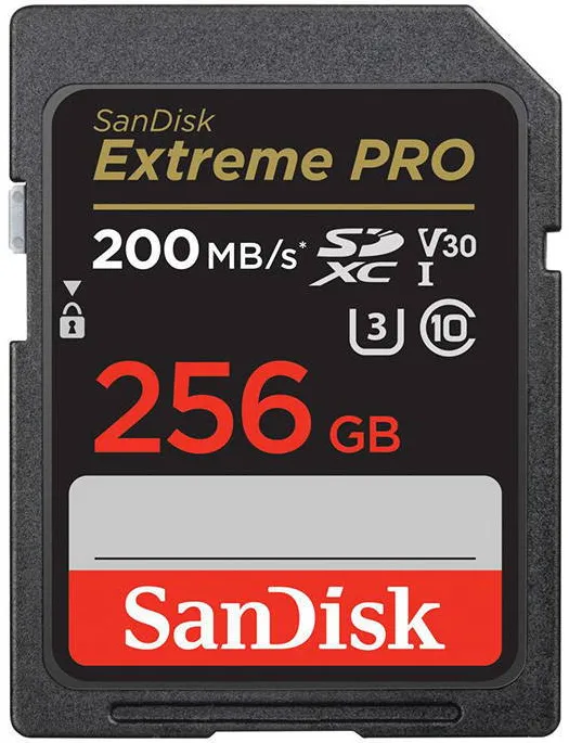 Card de Memorie SanDisk Extreme PRO 256GB SDXC, UHS-I, Class 10, U3, V30