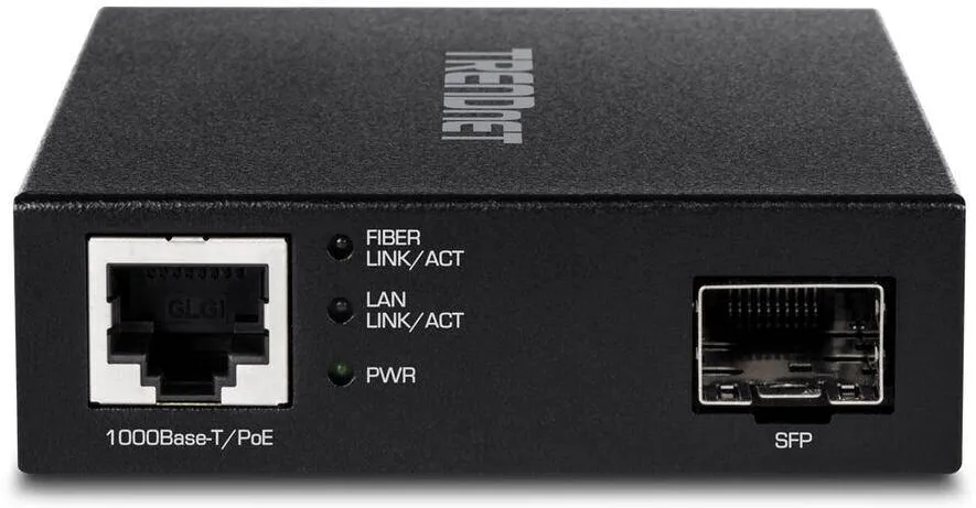 Accesoriu Retea TRENDnet Medienconvertor Glasfaser Gigabit PoE PD SFP