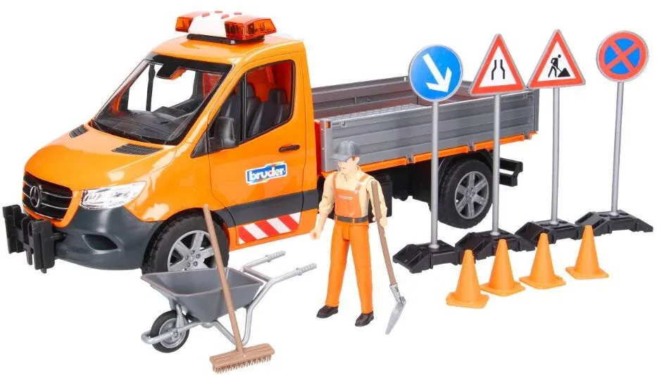 Masinuta BRUDER Mercedes-Benz Sprinter Municipal vehicle with figurine and accessories
