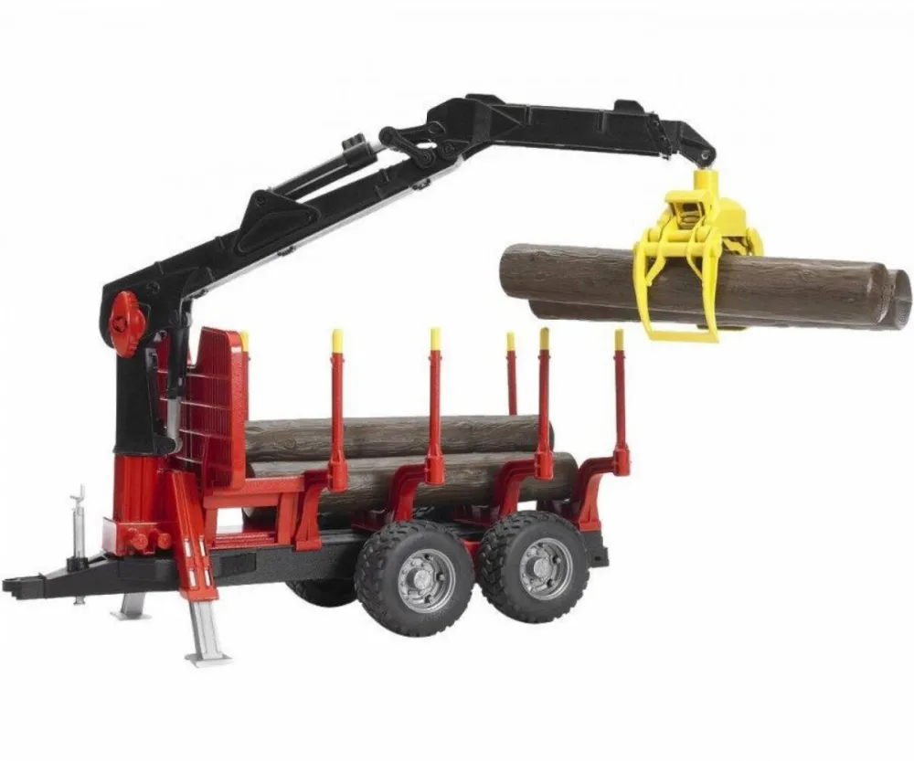Masinuta BRUDER Trailer with cran e