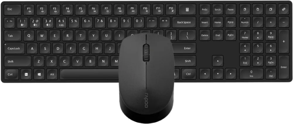Kit Periferice Rapoo 8020M wireless multimode deskset black