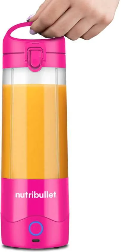 NUTRIBULLET Portable Blender NBP003BP (pink, battery-operated, 0.475 liters)