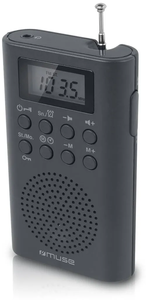 MUSE M-03R Pocket radio, Black
