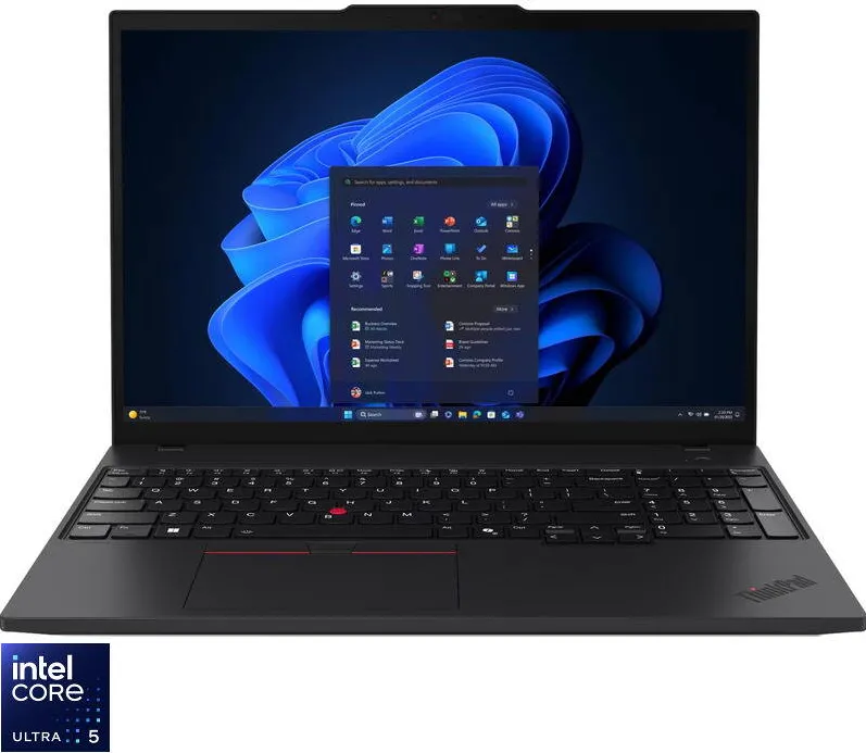 Laptop Lenovo 16'' ThinkPad T16 Gen 4, WUXGA IPS, Procesor Intel Core Ultra 5 225U (12M Cache, up to 4.80 GHz), 16GB DDR5, 512GB SSD, Intel Graphics, Win 11 Pro, Black