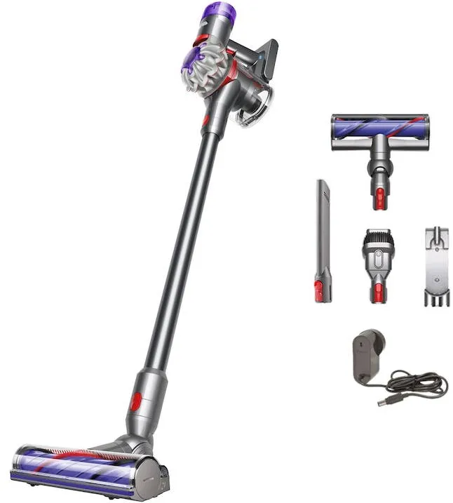 Aspirator Dyson vertical fara fir V8 Advanced, 130AW, 425 W, 21.6 V, 0.54 l, autonomie 40 minute, gri-argintiu