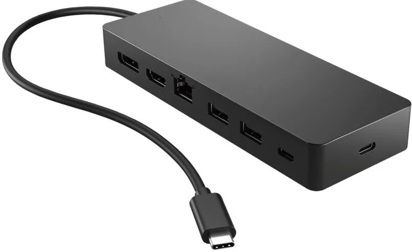 Docking Station HP Hub USB-C HP, 7 porturi, 4K Ultra HD, negru, 150x55x21.5mm