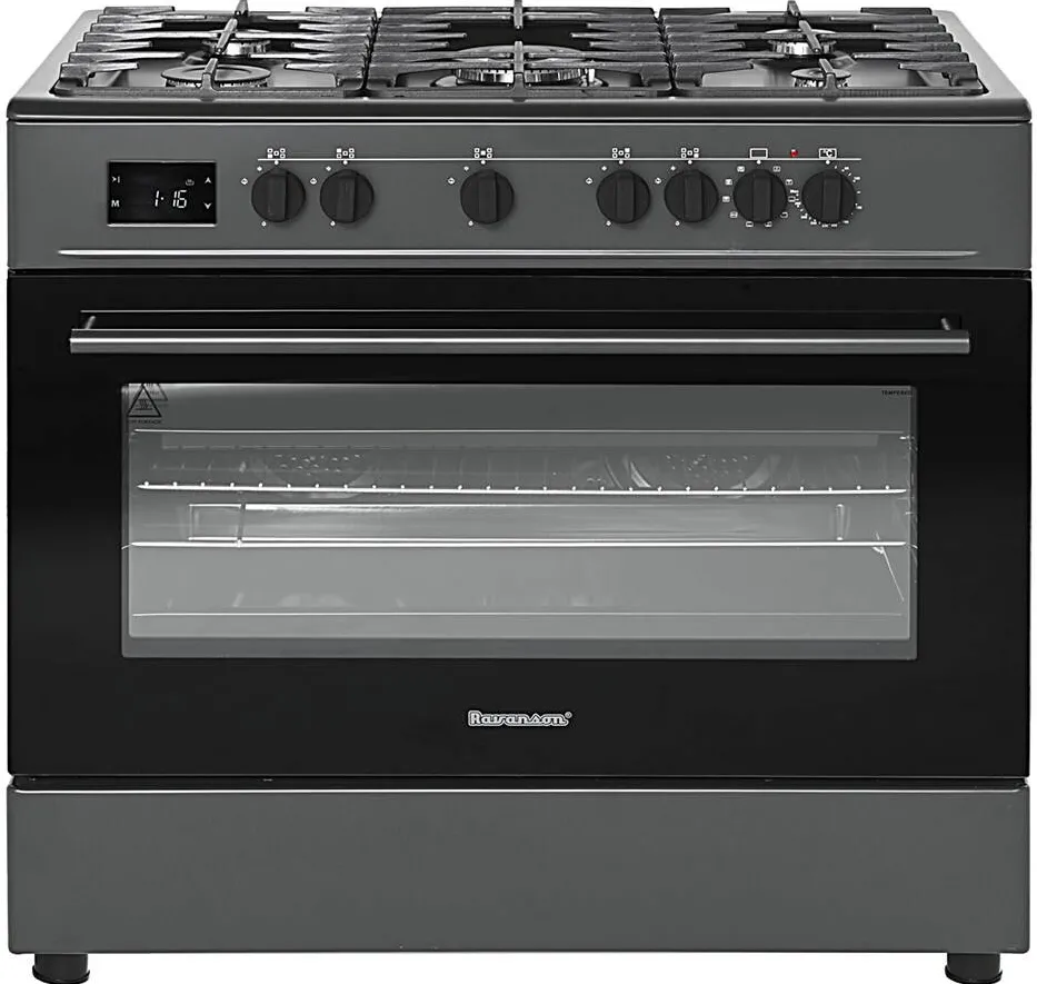 Aragaz gaz si electric Ravanson KWGE-K90A Cheff Modern negru