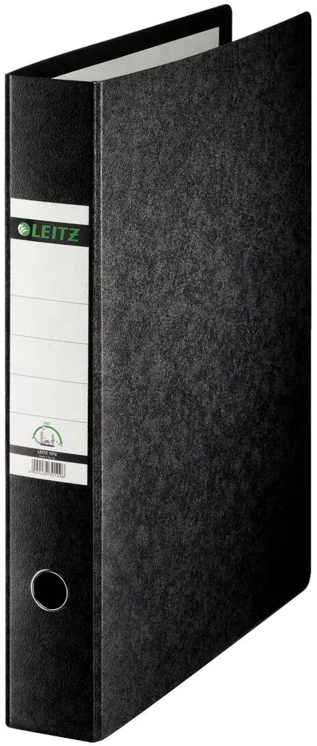 Leitz Biblioraft LEITZ 180, carton, partial reciclat, FSC, A3 portret, 80 mm, negru