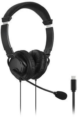 Accesoriu GSM Kensington Casti Kensington, reglabile, microfon cu anulare sunet inclus, conexiune cablu USB-C 1.8 m, nergu
