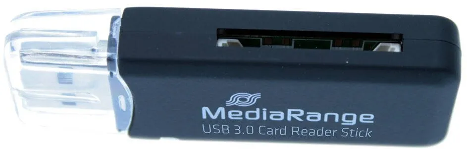 MediaRange Stick pentru citire carduri MediaRange, USB 3.0, Negru
