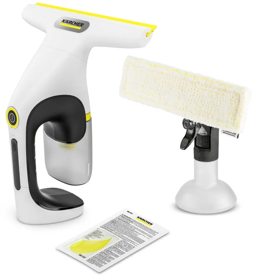 Aspirator Karcher Aparat de curatat geamuri Karcher WV 1 Compact Care, Autonomie 25 minute, Rezervor apa murdara 100 ml Alb