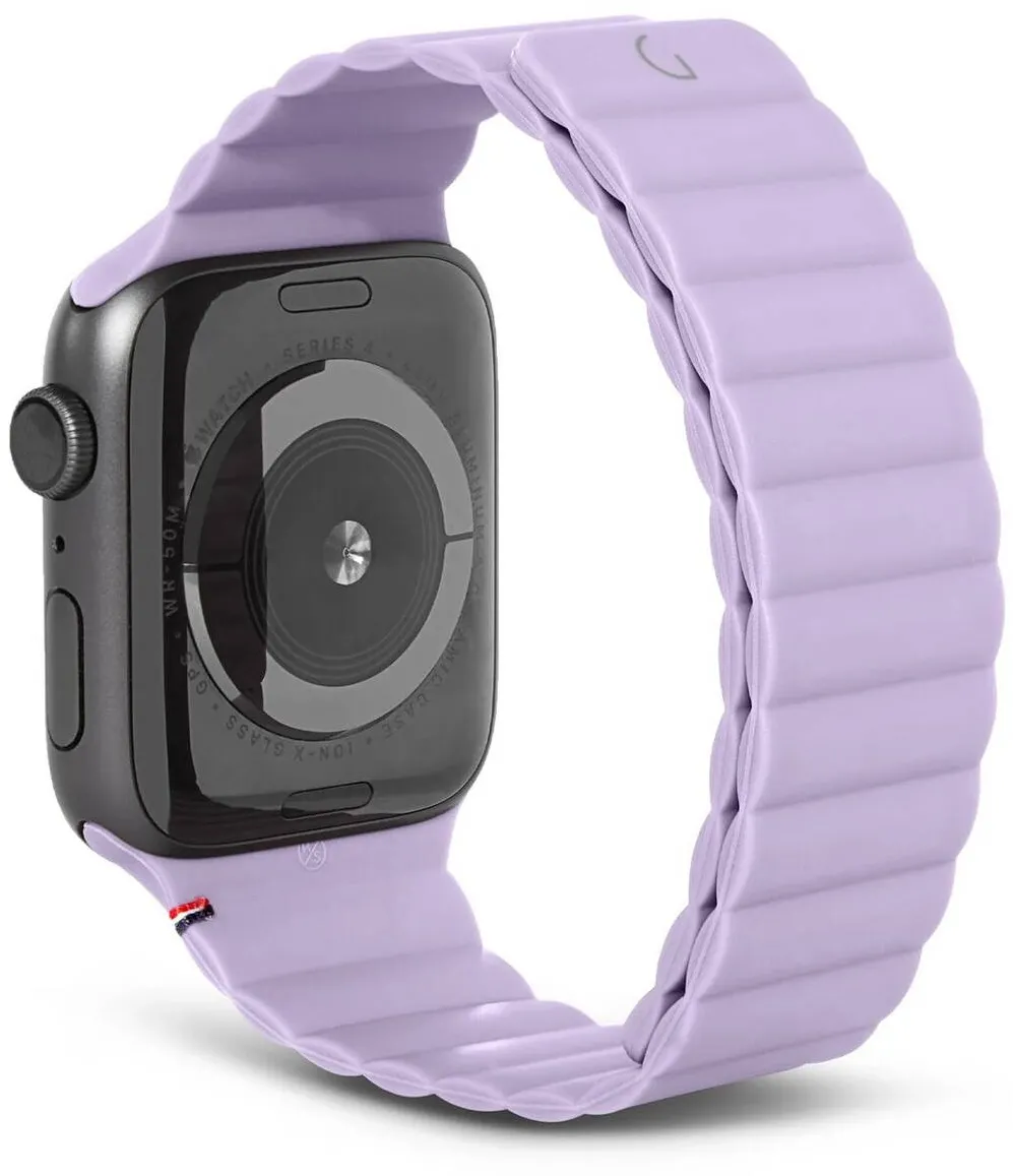 Decoded Curea magnetica pentru Apple Watch 45/44/42mm, Decoded, silicon, rezistenta la apa, lavanda