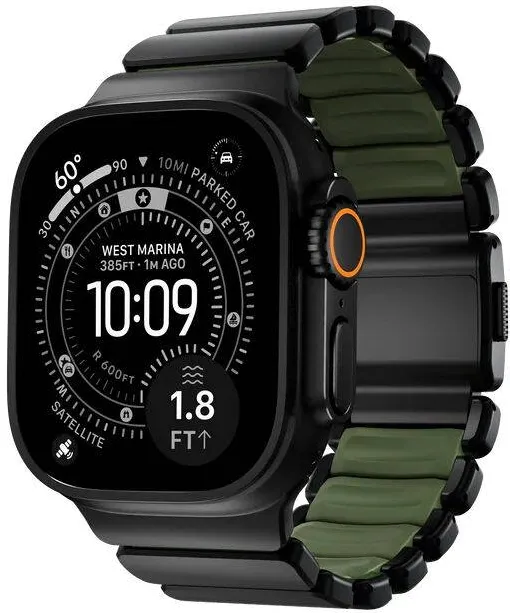 Nomad Curea Nomad Stratos FKM Titanium Forest Green Negru 45x46x49mm