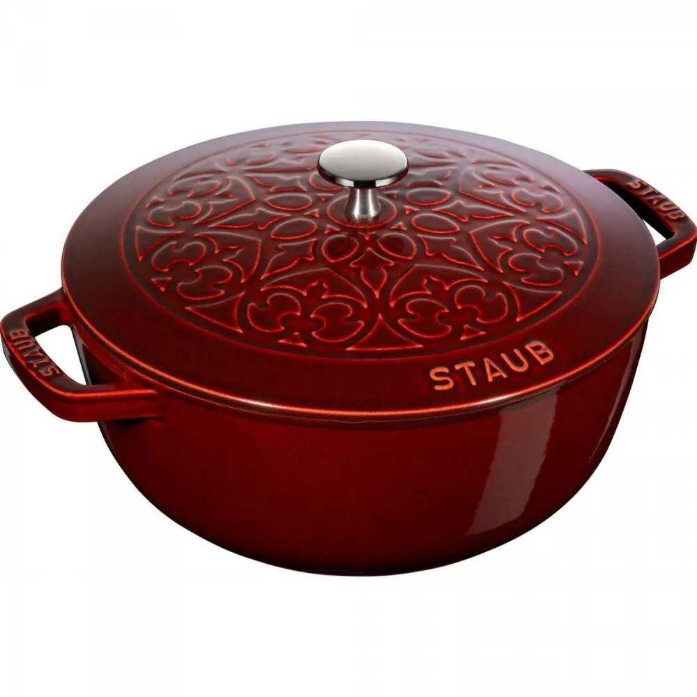 Staub Oala din fonta Staub, model Lilia, 3.6l, 24cm, rosu grenadin