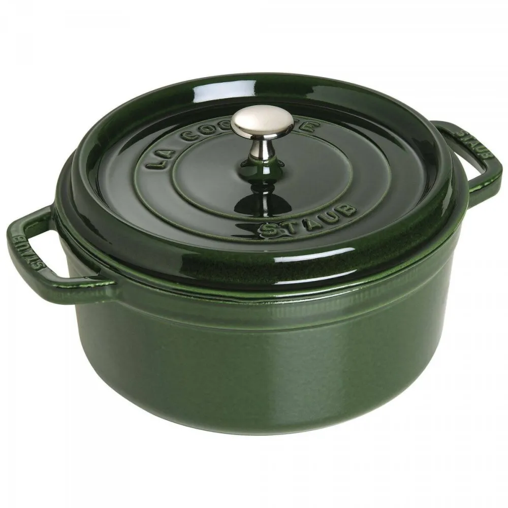 Staub Oala rotunda, Staub, 5.2 l, Fonta, Verde