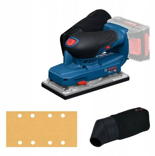 BOSCH Slefuitor oscilant Bosch GSS 18V-18, 2 acumulatori 18V 5,0Ah, incarcator GAL 18V-40, sac textil pentru praf