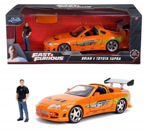 Masina Jada Toys 9330738314R00 Fast & Furious Brian 1995 Toyota Supra model de masina din metal 1:24