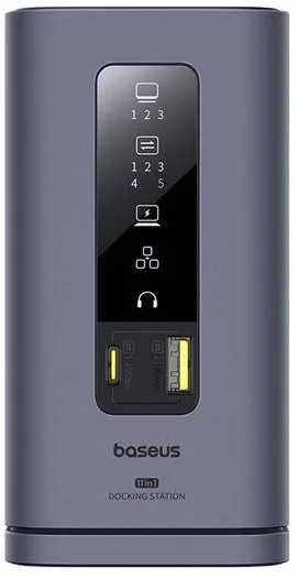 Hub USB Baseus Spacemate 11-in-1 HUB si statie de incarcare, gri Baseus