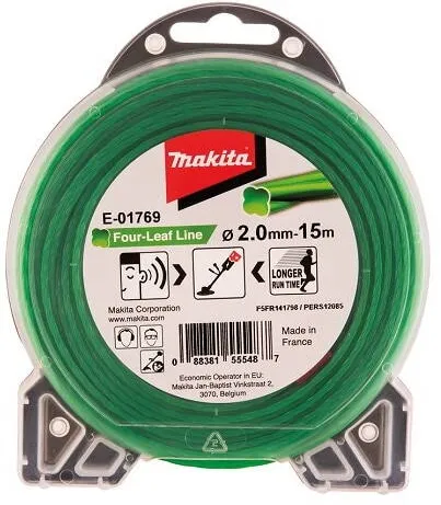 Makita Fir nailon pentru trimmer, Makita, diametru 2.0 mm, lungime 15 m, verde