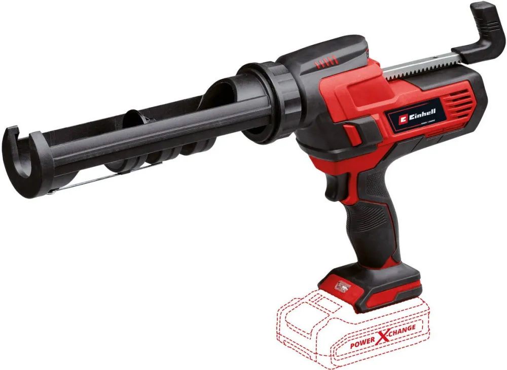 Einhell Pistol silicon pe acumulator Einhell Power-X-Change TE-SG 18/10 Li - Solo, 18 V, 310 ml, 6 setari, 2000 N forta strangere, fara acumulator/incarcator