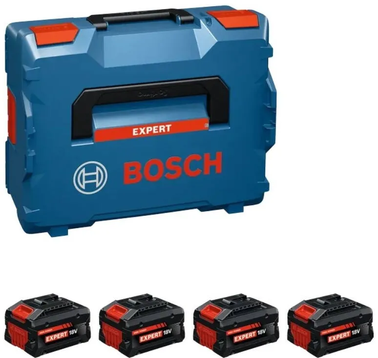 BOSCH Set 4 acumulatori Bosch Professional EXPERT 1600A0373H, 4 x acumulatori EXBA18V-55(5.5Ah), cutie L-BOXX 136