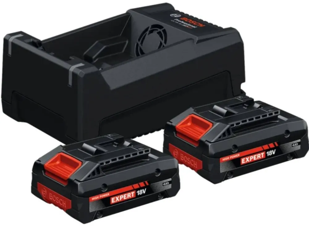 BOSCH Set 2 acumulatori si incarcator Bosch Professional EXPERT 1600A0373J, 2 x acumulatori EXBA18V-40 (4Ah), incarcator GAL12V/18V-80