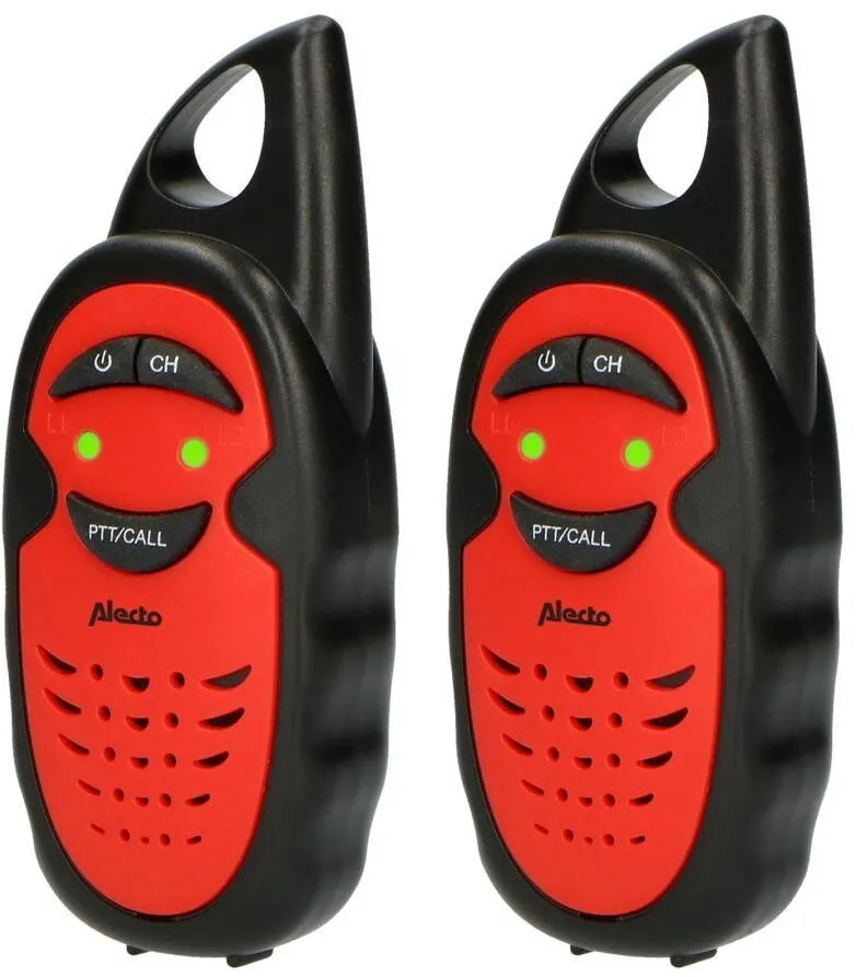 Alecto Set 2xstatii portabile, Alecto, 3km, Plastic, Negru/Rosu