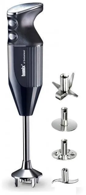 Bamix Mixer vertical Bamix Maxx 350W, 2 Viteze, Motor profesional, 4 Lame, Negru