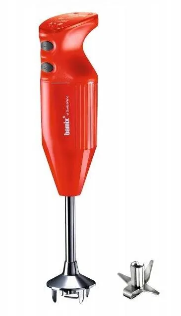 Bamix Mixer Bamix One 160W, Motor profesional, 1 lama multifunctionala, Rosu